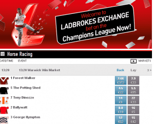 ladbrokes exchange now open