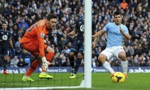 Man City v Spurs, Sergio Aguero